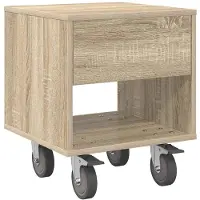 vidaXL Nachtkastje Sonoma Eik 40,5 x 40 x 48 cm Bewerkt hout