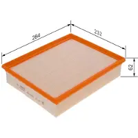 Bosch Luchtfilter S0555 Bosch voor o.a. AUDI, SEAT, SKODA, VOLKSWAGEN