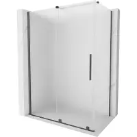 Mexen Velar schuifdouchecabine 160 x 80 , matglas, geborsteld geweergrijs - 871-160-080-31-66