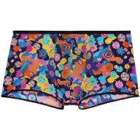 Hom Boxershorts nachtblauw / aqua / lila / oranje
