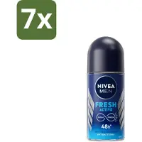 Nivea 7 x Men – Deodorant Roller – Fresh Active – 50 ml - 72 Uur Bescherming - Deodorant Roller - Zweet En Geurbescherming - Alcoholvrije Deodorant - Huidvriendelijk