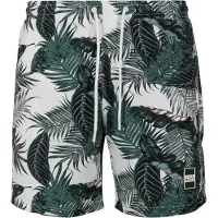 Urban Classics Zwemshorts donkergroen / wit