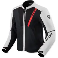 REV'IT! GT-R 4 Air, stoffen jas ,Zwart/Wit ,XS