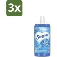 Soupline 3 x – Wasverzachter – Active Fresh Frisheid van Blauwe Anjer – 2 L - Wasverzachter - Frisheid - Blauwe Anjer - Wasgoed - Kleding