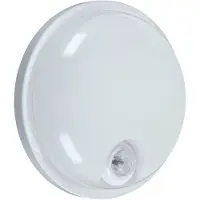 Strühm ELIAS - Led plafond / wandlamp - Buiten - Rond - met PIR Sensor - 15w - 4000K Daglicht wit - 1980 Lumen - IP65 - Wit