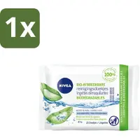 Nivea 1 x – Reinigingsdoekjes – Bio Aloe Vera – 25 Doekjes - Reinigingsdoekjes - Gezichtsreiniging - Aloë Vera - Huidverzorging - Make-up Verwijderen