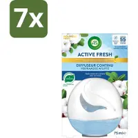 Air Wick 7 x – Luchtverfrisser – Deco Sphere Katoen – 75 ml - Luchtverfrisser - Katoen Geur - Frisse Geur - Geur Neutraliseren - Geur In Badkamer