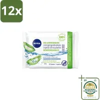 Nivea – Reinigingsdoekjes – Bio Aloe Vera – 25 Doekjes - Voordeelverpakking - 12 stuks - Make-up verwijderen - Oogmake-up verwijderen