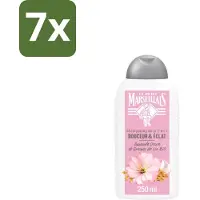Le Petit Marseillais 7 x – Shampoo – Amande Douce & Graines de Lin Bio – 250 ml - Shampoo Amande Douce - Shampoo Linzaad - Shampoo Bio - Shampoo Voor Fijn Haar - Shampoo Voor Normaal Haar
