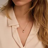 Ti sento Dames Hanger - 925 zilver - Parel met geel verguld - 6835YP