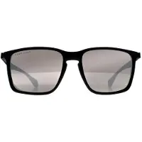 HUGO BOSS Rechthoek Heren Zwart Grijs Spiegel BOSS 1114/S