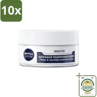 Nivea 10 x Men – Gezichtscrème – Sensitive Intensive – 50 ml - Grootverpakking - Gevoelige Huid - Gezichtscrème - Mannelijke Huid - Intensieve Hydratatie - Kamille Extract