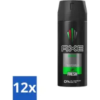 Axe - Deodorant Spray - Africa - Sinaasappel & Sandelhout - Verzorgend - 150 ml - Voordeelverpakking - 12 stuks
