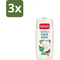 Tahiti 3 x – Douchegel – Kokos - 315 ml - Douchegel Kokos - Kokos Geur - Douchegel Tropisch - Douchegel Voor Huid - Kokos Water
