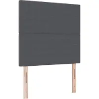 vidaXL LED Hoofdbord met hoofdeinde Donkergrijs 90 cm Corduroy stof