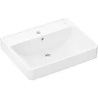 Hansgrohe Xanuia Q wastafelblad, geslepen, 600/480 cm, met kraangat en overloop