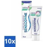 Sensodyne 10 x - Tandpasta - Complete Protection + Fresh Breath - Frisse Adem - 75 ml - Gevoelige Tanden - Frisse Adem - Tandpasta - Mondverzorging - Gevoelige Tanden Beschermen