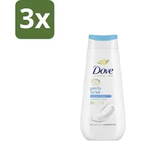 Dove 3 x – Douchegel – Advanced Care Gentle Scrub – 225 ml - Douchegel - Exfoliatie - Huidverzorging - Zachte Douchegel - Schuim