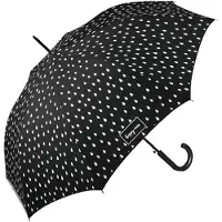 Happy Rain Automatische paraplu voor dames lang, winddicht, met regenboogeffect