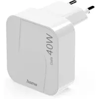Hama 40W GaN Snellader - USB-C PD - mini - Wit