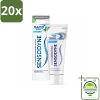 Sensodyne 20 x - Tandpasta - Rapid Relief - Gevoeligheidsverlichting - 75 ml - Grootverpakking - Gevoelige Tanden - Tandpasta - Tandpijn - Snelle Verlichting - Tandbescherming