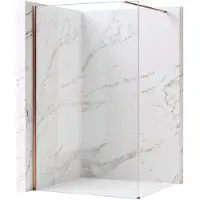 REA Walk-in Douchewand Flexi Transparent / Brush Copper 110