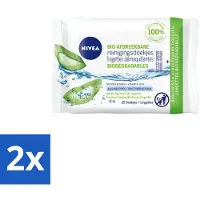 Nivea – Reinigingsdoekjes – Bio Aloe Vera – 25 Doekjes - Voordeelverpakking - 2 stuks