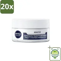Nivea 20 x Men – Gezichtscrème – Sensitive Intensive – 50 ml - Grootverpakking - Gevoelige Huid - Gezichtscreme - Intensieve Hydratatie - Kamille Extract - Toverhazelaar