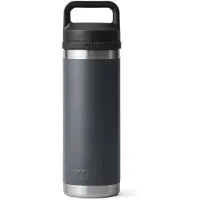 Yeti Rambler Bottle 18oz Chug Cap, Charcoal Grey, thermosfles met drinkdop, 532 ml