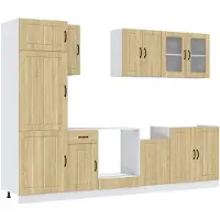 vidaXL 8-delige Keukenkastenset Lucca bewerkt hout sonoma eikenkleur