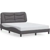 vidaXL Bedframe zonder matras "Hvar" kunstleer grijs 120x200 cm