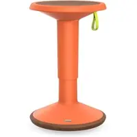 Interstuhl ECO UPis1 kruk, biobased kunststof, Ø 330 x H 450-630 mm, pastel oranje