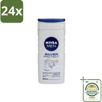 Nivea Men – Douchegel – Silver Protect – 250 ml - Voordeelverpakking - 24 stuks - Frisheid - Lichaam verzorging