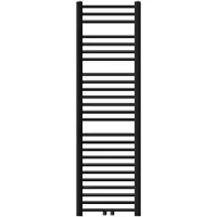 LuxeBath Badkamerradiator Sahara 400x1500 mm Zwart mat recht met middenaansluiting Designradiator Handdoekwarmer Handdoekdroger Handdoekradiator Handdoekverwarming Badkamer verwarming