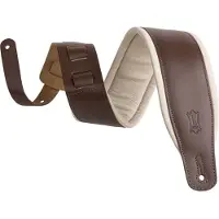 Levys Leathers M26PD-BRN 3" Top Grain Leather Strap Bark Brown on Cream