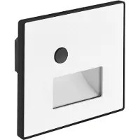 Strühm WEKTOR LED D - inbouw Wandverlichting - Trap Verlichting - met PIR sensor / Bewegingssensor - 1.2w - Aanpasbare Licht kleur CCT - 3000K/4000K/6000K - Vierkant - Wit