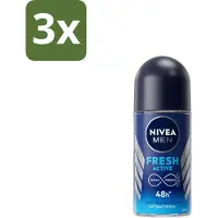 Nivea Men – Deodorant Roller – Fresh Active – 50 ml - Bulkverpakking - 3 stuks