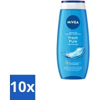 Nivea Douchegel Fresh Pure 250 ml - Bulkverpakking - 10 stuks