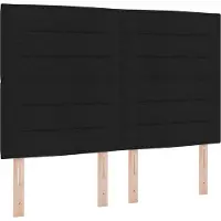 vidaXL LED Box Spring Bed met hoofdeinde Zwart 140 x 200 cm Stof
