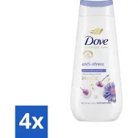 Dove 4 x Douchecrème - Anti-Stress - Kamille & Havermelk - 225 ml - Douchegel - - Anti-Stress - Verzorgende Douchegel - Droge Huid