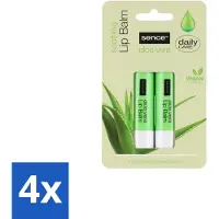 Sence – Lippenbalsem – Aloë Vera – Verzorgend - Voordeelverpakking - 4 stuks