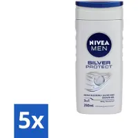 Nivea Men – Douchegel – Silver Protect – 250 ml - Bulkverpakking - 5 stuks