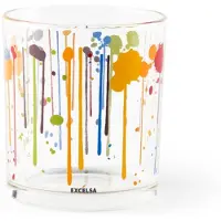Excelsa Set van 6 waterGlazen – Dripping, Multicolor – Artistiek Design, 25 cl