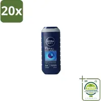 Nivea 20 x Men Douchegel Total Relax 250 ml - Grootverpakking - Douchegel Mannen - Ontspannende Douchegel - Gezichtsverzorging - Haarverzorging - Lichaamverzorging