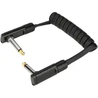 Rockboard Black Coiled Series Flat Patch Cable 50 cm - Patch kabel