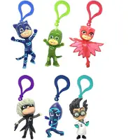 PJ Masks 3D PVC sleutelhanger/clip-on 6 cm - 6 verschillende designs