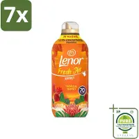Lenor 7 x – Wasverzachter – Tropical Sunset – 70 Wasbeurten – 980 ml - Grootverpakking - Wasverzachter - Frisse Geur - Zomerse Geur - Tropische Geur - SolarDry
