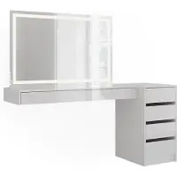 Vicco Sherry Kaptafel met licht – 120 cm 3 delen Wit