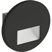 Strühm WEKTOR LED C - inbouw Wandverlichting - Trap Verlichting - 1.2w - Aanpasbare Licht kleur CCT - 3000K/4000K/6000K - Rond - Zwart