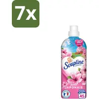 Soupline 7 x – Wasverzachter – Japanse Tuin – 950 ml - Wasverzachter - Zachte Wasgoed - Geur - Japanse Tuin - Rustgevende Geur